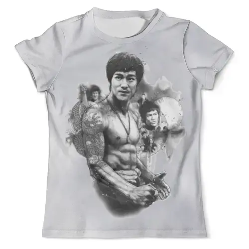 Заказать мужскую футболку в Москве. Футболка с полной запечаткой (мужская) Bruce Lee    от ПРИНТЫ ПЕЧАТЬ  - готовые дизайны и нанесение принтов.