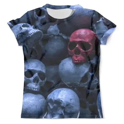 Заказать мужскую футболку в Москве. Футболка с полной запечаткой (мужская) Red Skull от Дана Столыпина - готовые дизайны и нанесение принтов.