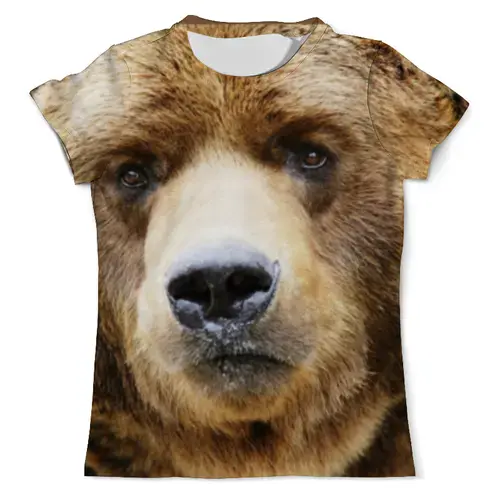 Заказать мужскую футболку в Москве. Футболка с полной запечаткой (мужская) медведь от cherdantcev - готовые дизайны и нанесение принтов.