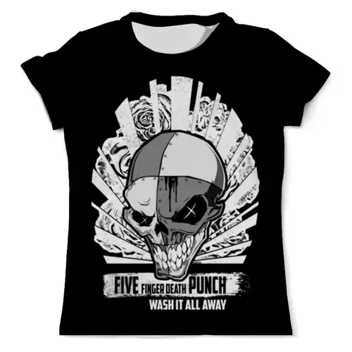 Заказать мужскую футболку в Москве. Футболка с полной запечаткой (мужская) Five Finger Death Punch - Wash It All Away от madfive5 - готовые дизайны и нанесение принтов.