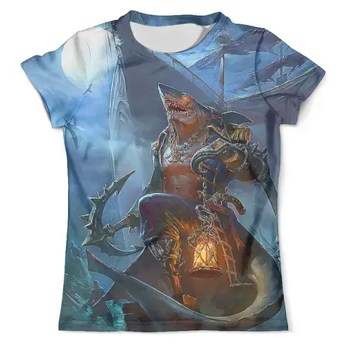 Заказать мужскую футболку в Москве. Футболка с полной запечаткой (мужская) King Shark (Pirates) от balden - готовые дизайны и нанесение принтов.