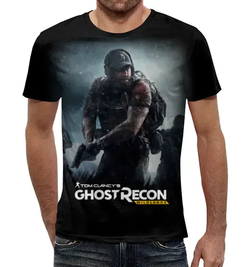 Заказать мужскую футболку в Москве. Футболка с полной запечаткой (мужская) Tom Clancy's Ghost Recon Wildlands от geekbox - готовые дизайны и нанесение принтов.