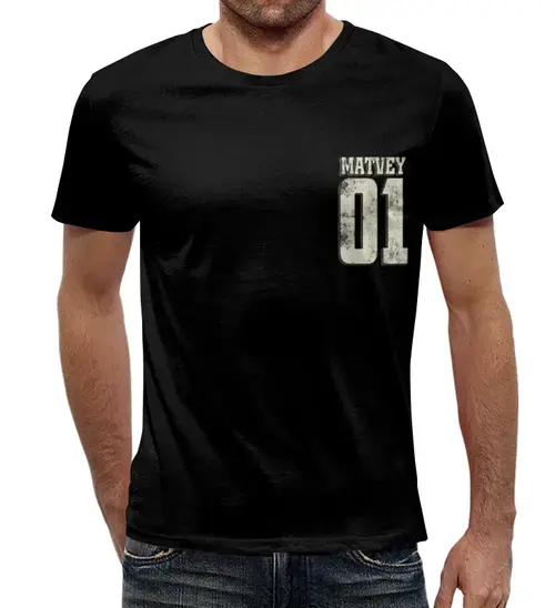 Заказать мужскую футболку в Москве. Футболка с полной запечаткой (мужская) Леша 01 от weeert - готовые дизайны и нанесение принтов.