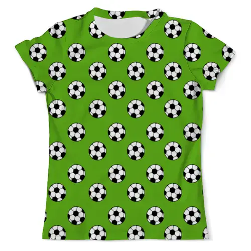 Заказать мужскую футболку в Москве. Футболка с полной запечаткой (мужская) Футбольные мячи от solntse - готовые дизайны и нанесение принтов.