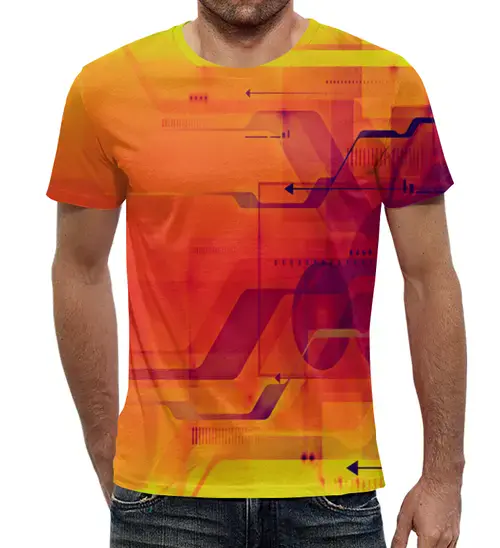 Заказать мужскую футболку в Москве. Футболка с полной запечаткой (мужская) Узор абстрактный от THE_NISE  - готовые дизайны и нанесение принтов.