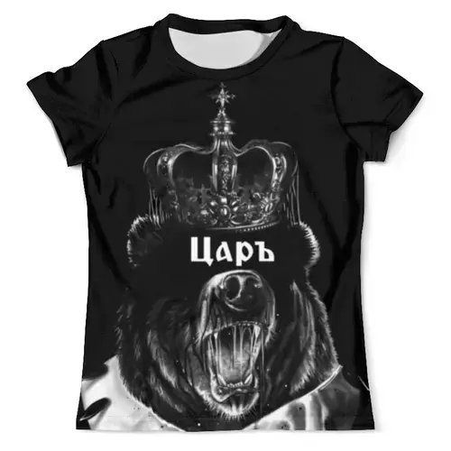Заказать мужскую футболку в Москве. Футболка с полной запечаткой (мужская) Царь Медведь Ночь от Ivan Joh - готовые дизайны и нанесение принтов.