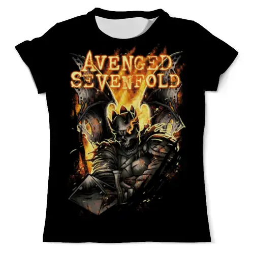 Заказать мужскую футболку в Москве. Футболка с полной запечаткой (мужская) Avenged Sevenfold от geekbox - готовые дизайны и нанесение принтов.
