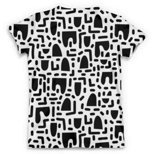 Заказать мужскую футболку в Москве. Футболка с полной запечаткой (мужская) Черно-белая абстракция от axenova-n@yandex.ru - готовые дизайны и нанесение принтов.