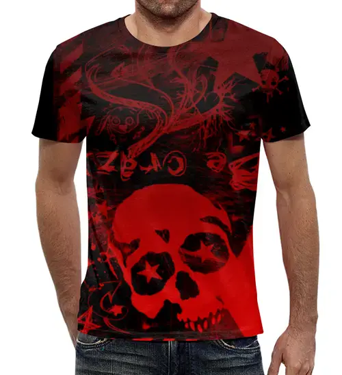 Заказать мужскую футболку в Москве. Футболка с полной запечаткой (мужская) Гранж/Grunge от RED'S - готовые дизайны и нанесение принтов.