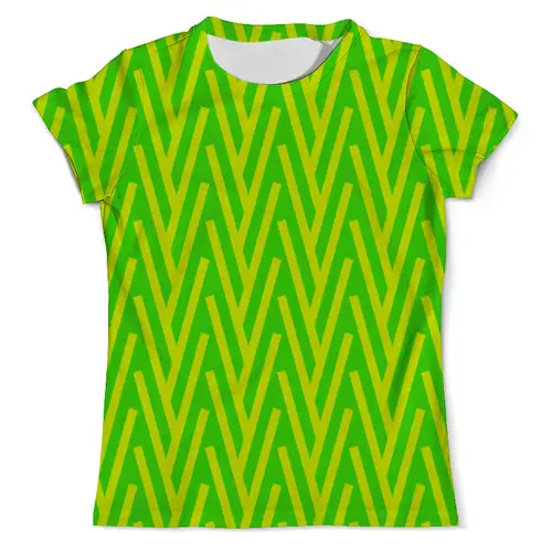 Заказать мужскую футболку в Москве. Футболка с полной запечаткой (мужская) Желто-зеленый узор от THE_NISE  - готовые дизайны и нанесение принтов.