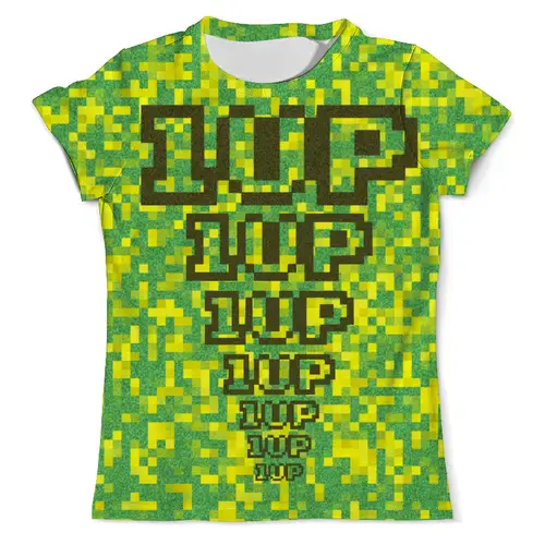 Заказать мужскую футболку в Москве. Футболка с полной запечаткой (мужская) 1 UP!!! от Алексс Неро - готовые дизайны и нанесение принтов.
