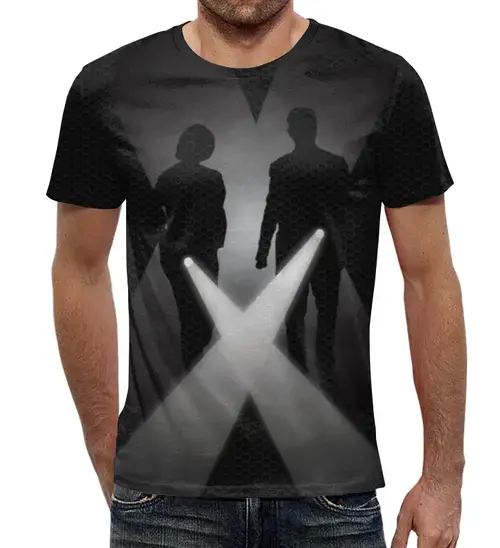 Заказать мужскую футболку в Москве. Футболка с полной запечаткой (мужская) The X-Files от balden - готовые дизайны и нанесение принтов.
