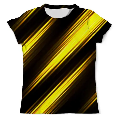 Заказать мужскую футболку в Москве. Футболка с полной запечаткой (мужская) Желтые полосы от THE_NISE  - готовые дизайны и нанесение принтов.