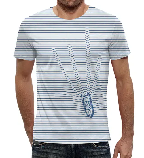Заказать мужскую футболку в Москве. Футболка с полной запечаткой (мужская) ЛОДКА от CoolDesign - готовые дизайны и нанесение принтов.