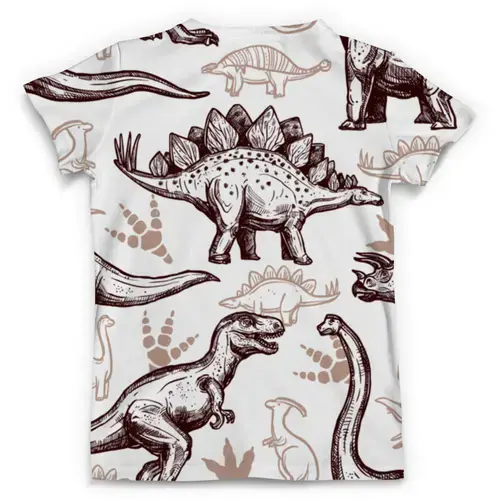 Заказать мужскую футболку в Москве. Футболка с полной запечаткой (мужская) Динозавры от trugift - готовые дизайны и нанесение принтов.