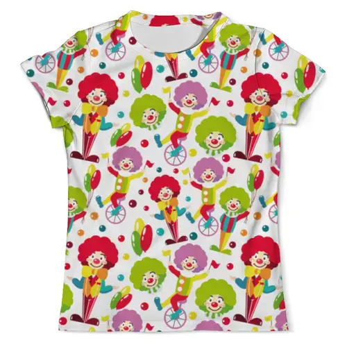Заказать мужскую футболку в Москве. Футболка с полной запечаткой (мужская) Клоуны от T-shirt print  - готовые дизайны и нанесение принтов.