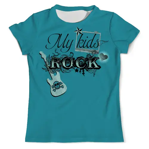 Заказать мужскую футболку в Москве. Футболка с полной запечаткой (мужская) My kids Rock (1) от T-shirt print  - готовые дизайны и нанесение принтов.