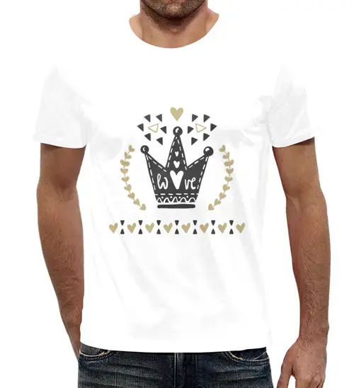 Заказать мужскую футболку в Москве. Футболка с полной запечаткой (мужская) корона от THE_NISE  - готовые дизайны и нанесение принтов.
