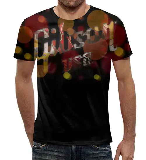 Заказать мужскую футболку в Москве. Футболка с полной запечаткой (мужская) Gibson от Vladec11 - готовые дизайны и нанесение принтов.