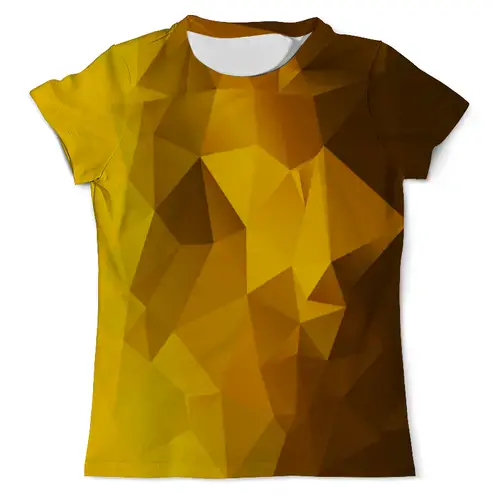 Заказать мужскую футболку в Москве. Футболка с полной запечаткой (мужская) Gold Polygon от THE_NISE  - готовые дизайны и нанесение принтов.
