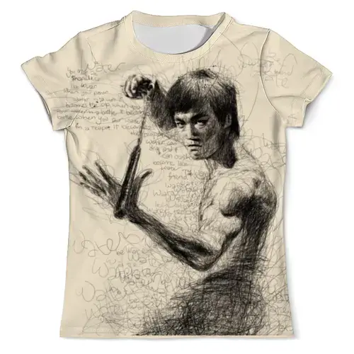 Заказать мужскую футболку в Москве. Футболка с полной запечаткой (мужская) Bruce Lee от Leichenwagen - готовые дизайны и нанесение принтов.