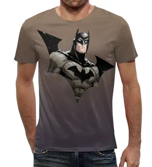 Заказать мужскую футболку в Москве. Футболка с полной запечаткой (мужская) Batman от T-shirt print  - готовые дизайны и нанесение принтов.