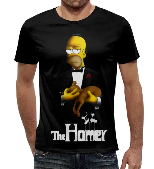 Заказать мужскую футболку в Москве. Футболка с полной запечаткой (мужская) The Simpsons от ПРИНТЫ ПЕЧАТЬ  - готовые дизайны и нанесение принтов.
