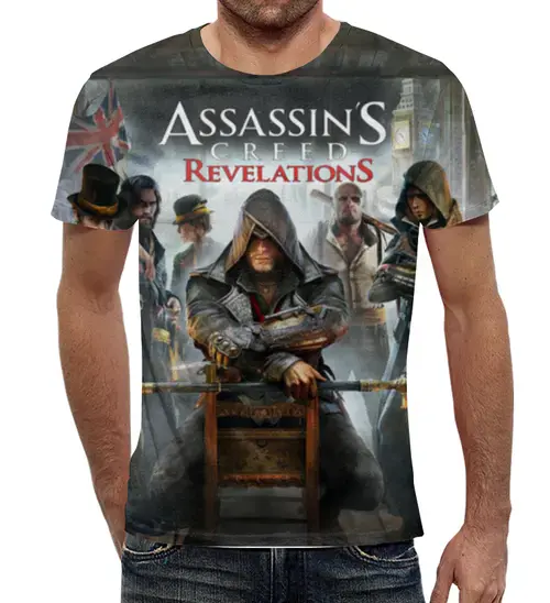 Заказать мужскую футболку в Москве. Футболка с полной запечаткой (мужская) Assassins creed от KILLDURIN - готовые дизайны и нанесение принтов.