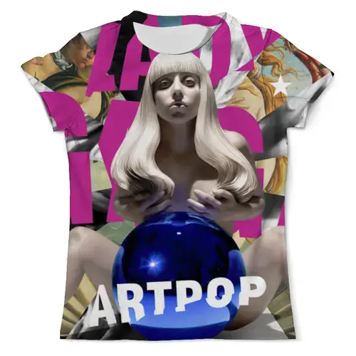 Заказать мужскую футболку в Москве. Футболка с полной запечаткой (мужская) Lady Gaga ARTPOP от Илья Гусев - готовые дизайны и нанесение принтов.