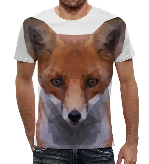Заказать мужскую футболку в Москве. Футболка с полной запечаткой (мужская) FOX    от CoolDesign - готовые дизайны и нанесение принтов.