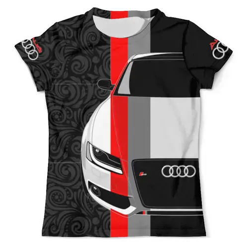 Заказать мужскую футболку в Москве. Футболка с полной запечаткой (мужская) ☆ Audi ☆ от balden - готовые дизайны и нанесение принтов.