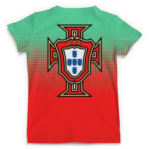 Заказать мужскую футболку в Москве. Футболка с полной запечаткой (мужская) Сборная Португалии  от geekbox - готовые дизайны и нанесение принтов.