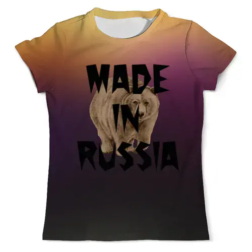 Заказать мужскую футболку в Москве. Футболка с полной запечаткой (мужская) Мишка от THE_NISE  - готовые дизайны и нанесение принтов.