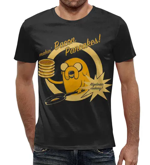 Заказать мужскую футболку в Москве. Футболка с полной запечаткой (мужская) Bacon Pancares! от ПРИНТЫ ПЕЧАТЬ  - готовые дизайны и нанесение принтов.