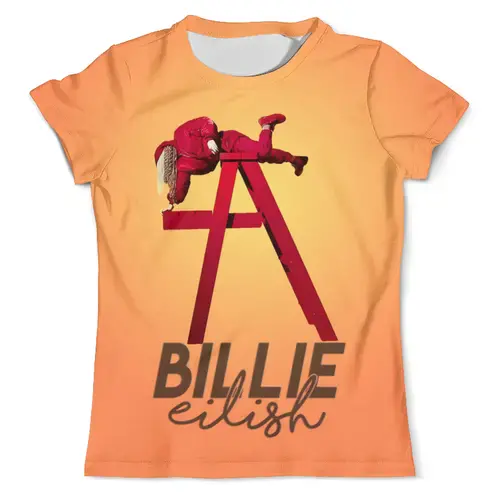 Заказать мужскую футболку в Москве. Футболка с полной запечаткой (мужская) Billie Eilish (Билли Айлиш)     от T-shirt print  - готовые дизайны и нанесение принтов.
