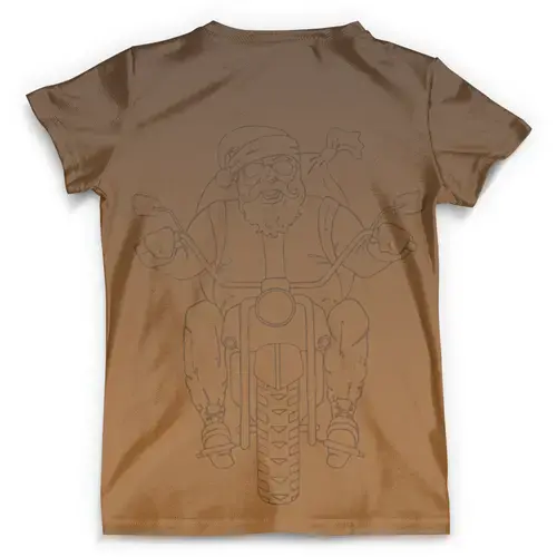 Заказать мужскую футболку в Москве. Футболка с полной запечаткой (мужская) Santa Biker_ от balden - готовые дизайны и нанесение принтов.