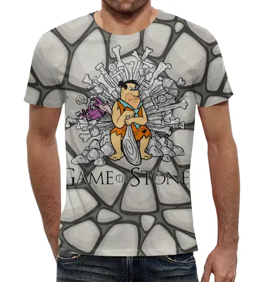 Заказать мужскую футболку в Москве. Футболка с полной запечаткой (мужская) Game of Stones (1) от T-shirt print  - готовые дизайны и нанесение принтов.
