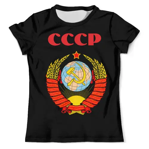 Заказать мужскую футболку в Москве. Футболка с полной запечаткой (мужская) Советский Союз  от T-shirt print  - готовые дизайны и нанесение принтов.