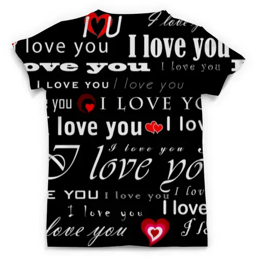 Заказать мужскую футболку в Москве. Футболка с полной запечаткой (мужская) Love You от THE_NISE  - готовые дизайны и нанесение принтов.