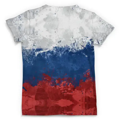 Заказать мужскую футболку в Москве. Футболка с полной запечаткой (мужская) Россия от Media M  - готовые дизайны и нанесение принтов.