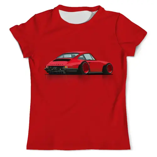 Заказать мужскую футболку в Москве. Футболка с полной запечаткой (мужская) Porsche от T-shirt print  - готовые дизайны и нанесение принтов.