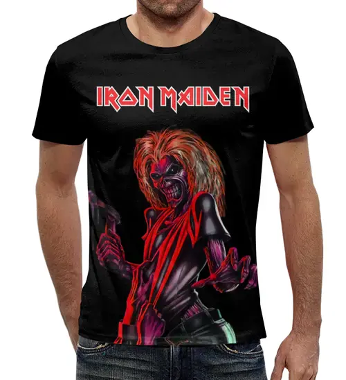 Заказать мужскую футболку в Москве. Футболка с полной запечаткой (мужская) Iron Maiden от ПРИНТЫ ПЕЧАТЬ  - готовые дизайны и нанесение принтов.