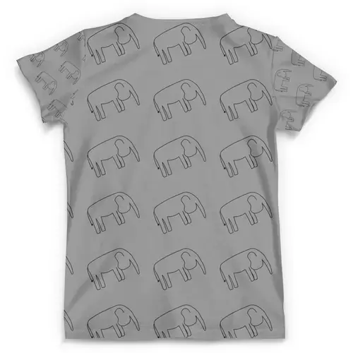Заказать мужскую футболку в Москве. Футболка с полной запечаткой (мужская) Черный слон от Vadim Koval - готовые дизайны и нанесение принтов.