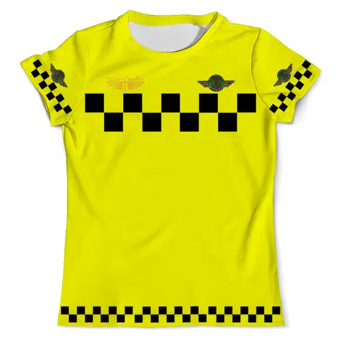 Заказать мужскую футболку в Москве. Футболка с полной запечаткой (мужская) Такси от ГПМНпR'n'R - готовые дизайны и нанесение принтов.