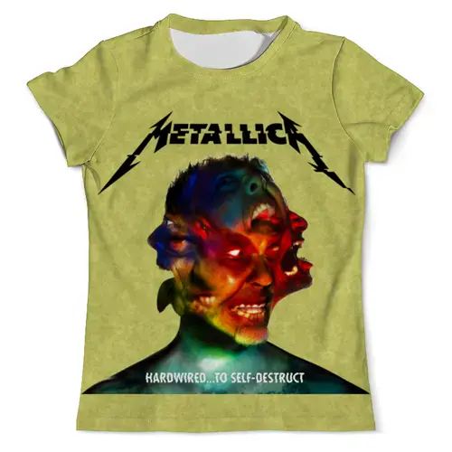 Заказать мужскую футболку в Москве. Футболка с полной запечаткой (мужская) Metallica Band от Leichenwagen - готовые дизайны и нанесение принтов.