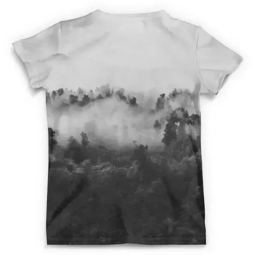 Заказать мужскую футболку в Москве. Футболка с полной запечаткой (мужская) Туманный лес от weeert - готовые дизайны и нанесение принтов.