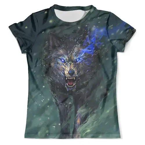 Заказать мужскую футболку в Москве. Футболка с полной запечаткой (мужская) Wolf Spirit   от ПРИНТЫ ПЕЧАТЬ  - готовые дизайны и нанесение принтов.