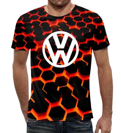 Заказать мужскую футболку в Москве. Футболка с полной запечаткой (мужская) Volkswagen от THE_NISE  - готовые дизайны и нанесение принтов.