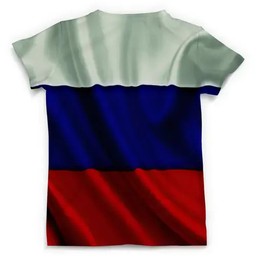 Заказать мужскую футболку в Москве. Футболка с полной запечаткой (мужская) Триколор от THE_NISE  - готовые дизайны и нанесение принтов.