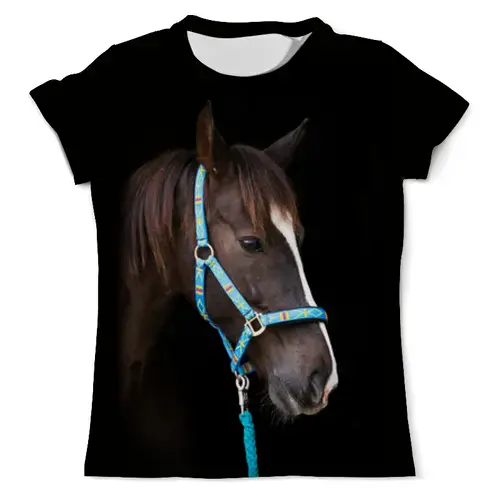 Заказать мужскую футболку в Москве. Футболка с полной запечаткой (мужская) Лошадь от weeert - готовые дизайны и нанесение принтов.